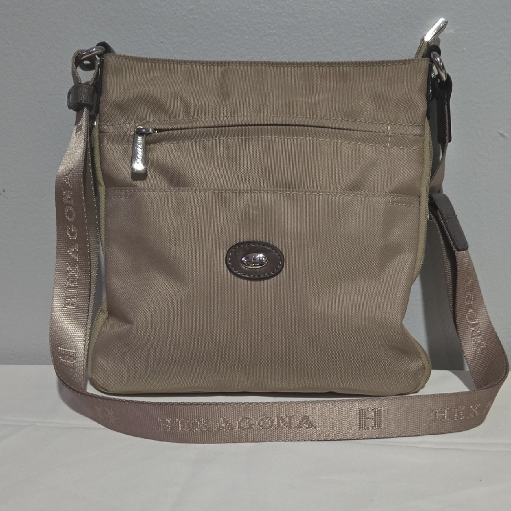 Hexagona Tan Crossbody Bag